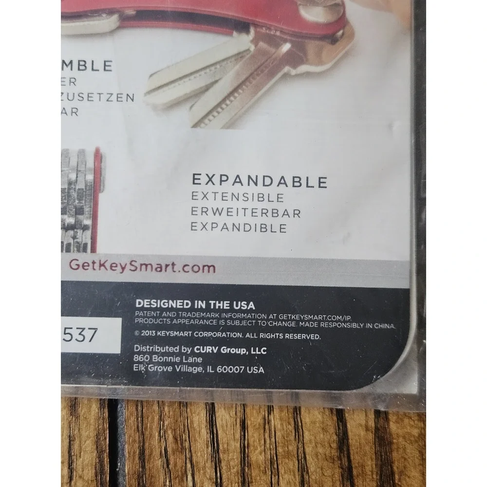 KeySmart Classic Compact Key Holder Black Aluminum Organizer w/ Expansion Pack